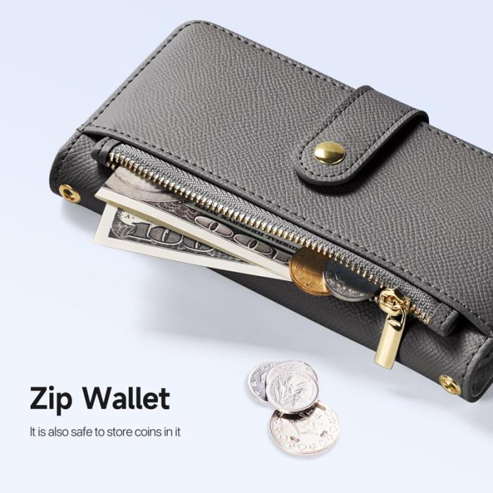 Dux Ducis - Dux Ducis Plånboksfodral för Samsung Galaxy S26 Plus Äkta läder Magnetiskt - Grå