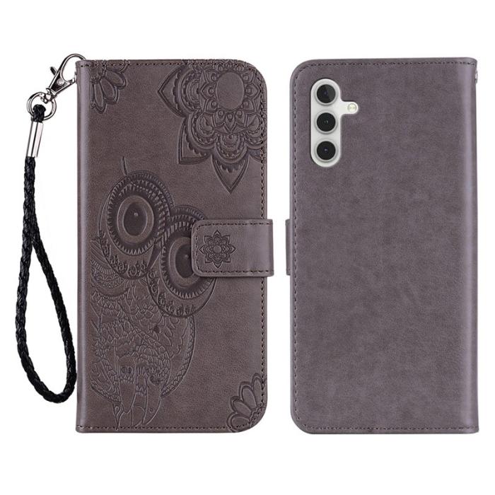 OEM - Plånboksfodral för Samsung Galaxy S26 Plus Konstläder med rem - Grå