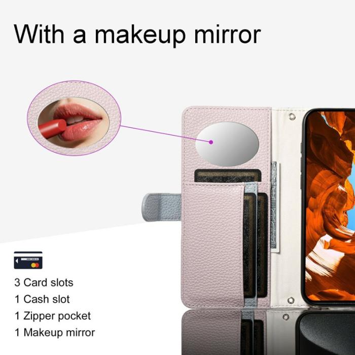 ESEBLE - ESEBLE Mobilfodral för Samsung Galaxy S26 Plus Konstläder med spegel - Ljuslila