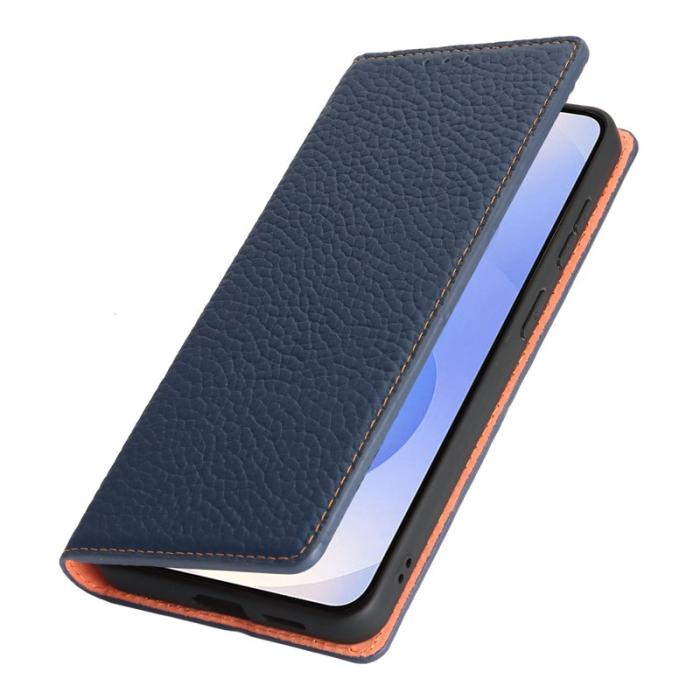 OEM - Plånboksfodral för Samsung Galaxy S26 Plus Äkta läder - Mörkblå