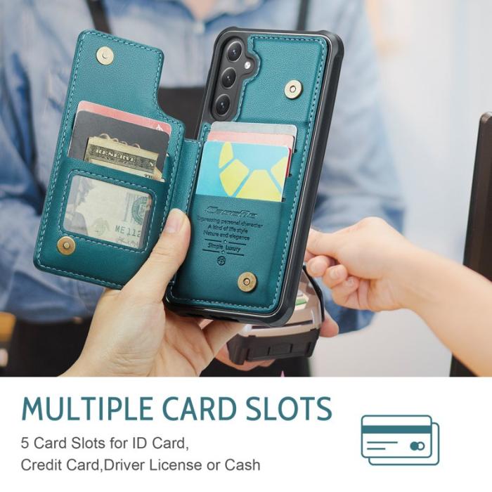 Caseme - CaseMe Mobilfodral för Samsung Galaxy S26 Plus Konstläder RFID 5 kort - Grön