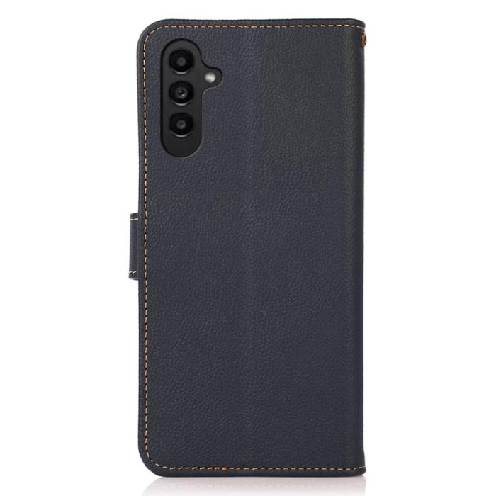 ABEEL - ABEEL Mobilfodral för Samsung Galaxy S26 Plus Äkta läder RFID - Blå