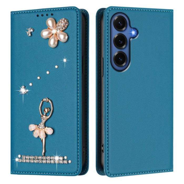 ABEEL - ABEEL Mobilfodral för Samsung Galaxy S26 Plus Äkta läder RFID - Ljusblå