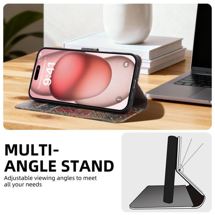 OEM - Plånboksfodral för Samsung Galaxy S26 Plus Konstläder Ställ - Blommor