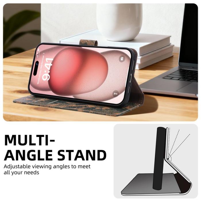 OEM - Plånboksfodral för Samsung Galaxy S26 Plus Konstläder Ställ - Höstlöv