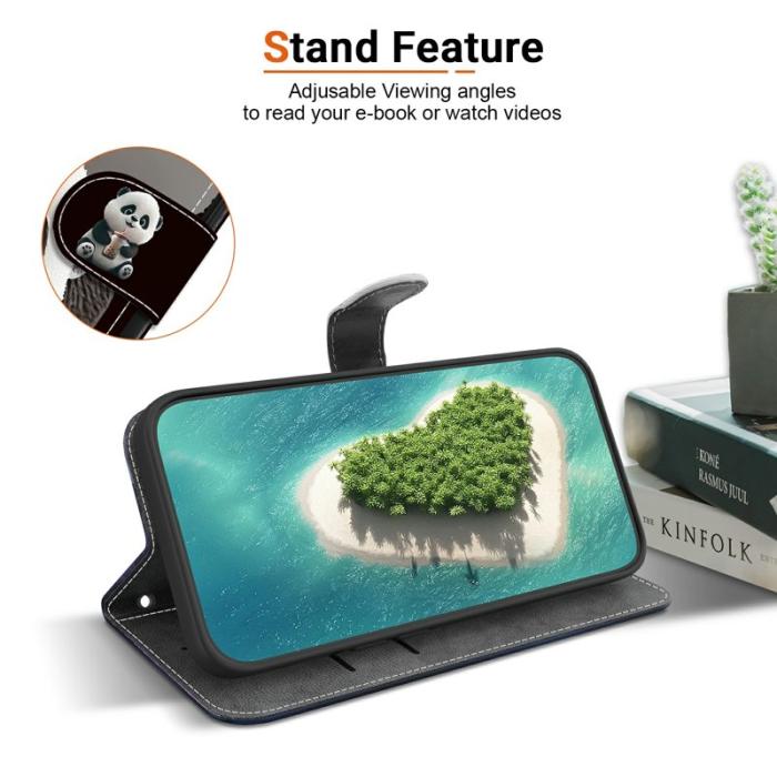 OEM - Plånboksfodral för Samsung Galaxy S26 Plus Konstläder Ställ - Mjölk Te Panda