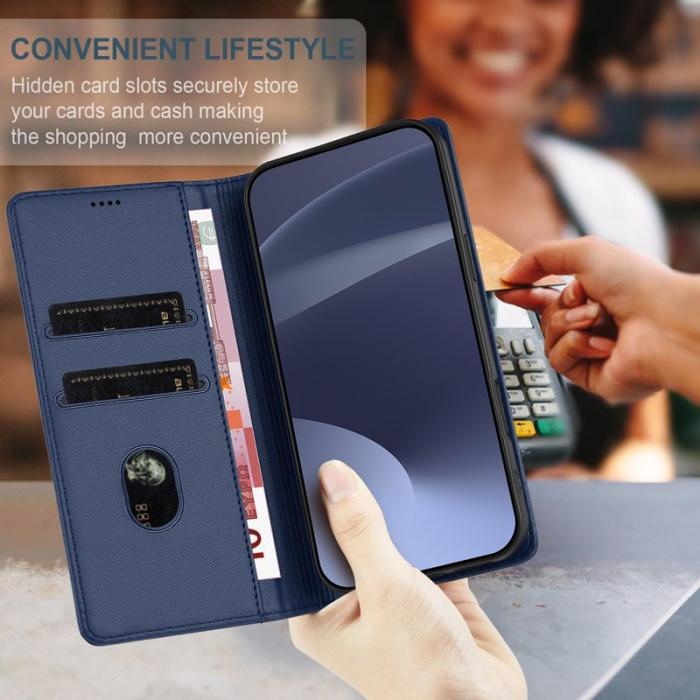 OEM - Plånboksfodral för Samsung Galaxy S26 Plus Konstläder Ställ - Mörkblå