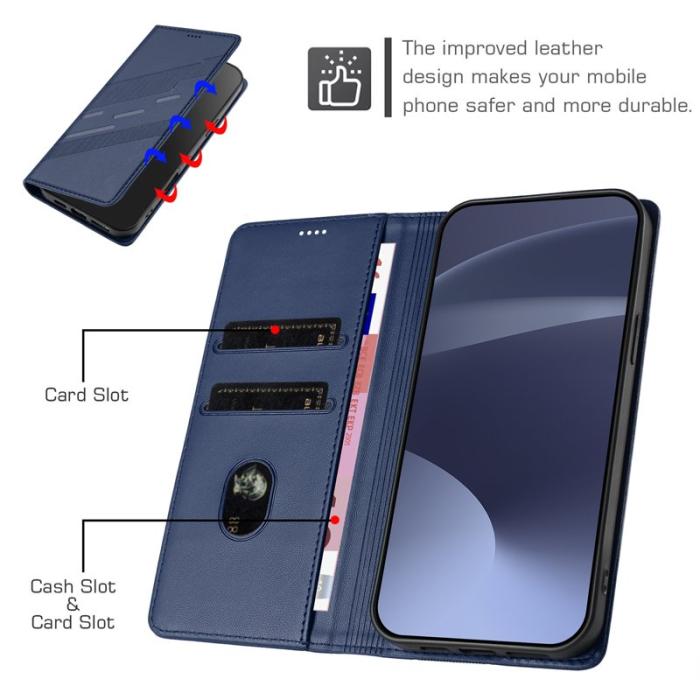 OEM - Plånboksfodral för Samsung Galaxy S26 Plus Konstläder Ställ - Mörkblå