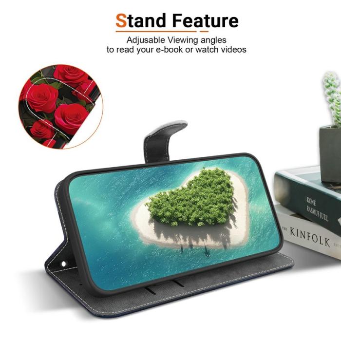 OEM - Plånboksfodral för Samsung Galaxy S26 Plus Konstläder Stativ Pärlbutterfly Rosa