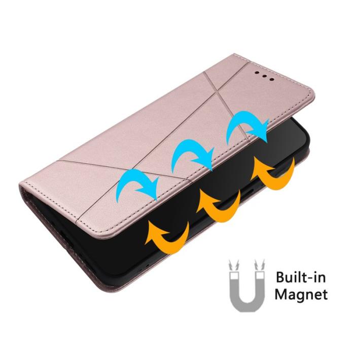 OEM - Plånboksfodral för Samsung Galaxy S26 Plus Konstläder Stativ - Roséguld