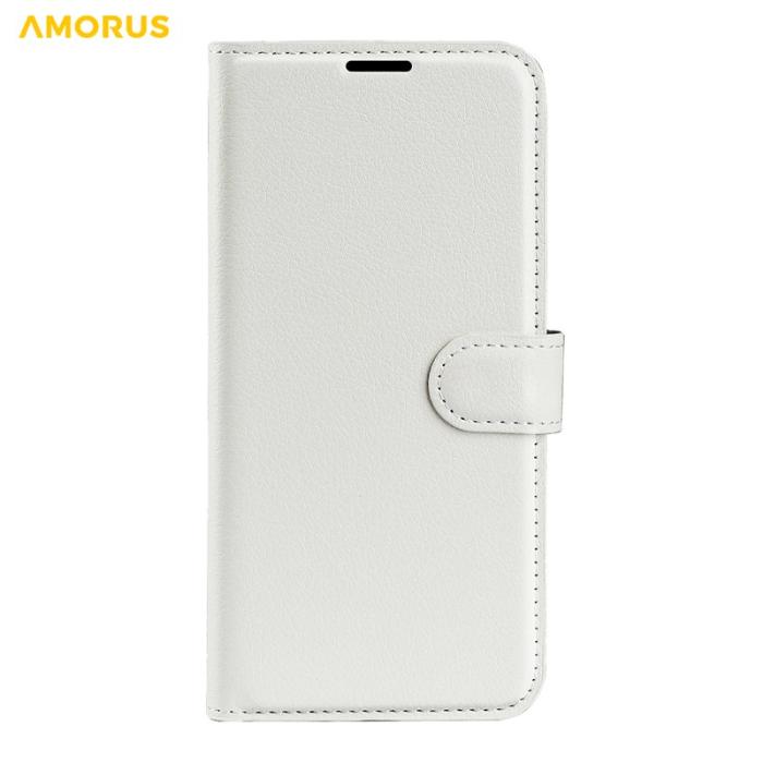 Amorus - Amorus Plånboksfodral för Samsung Galaxy S26 Plus Konstläder Stöd - Vit