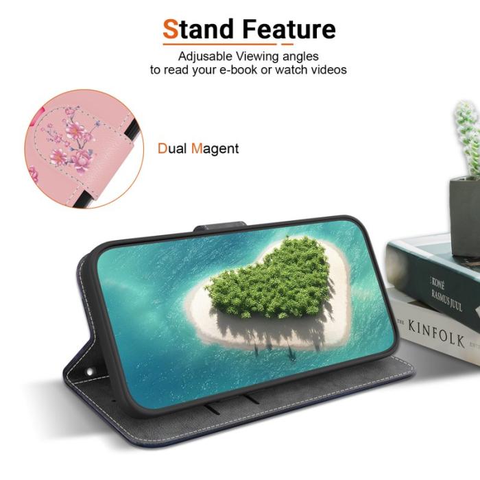 OEM - Plånboksfodral för Samsung Galaxy S26 Plus Anti-Drop Konstläder - Sakura