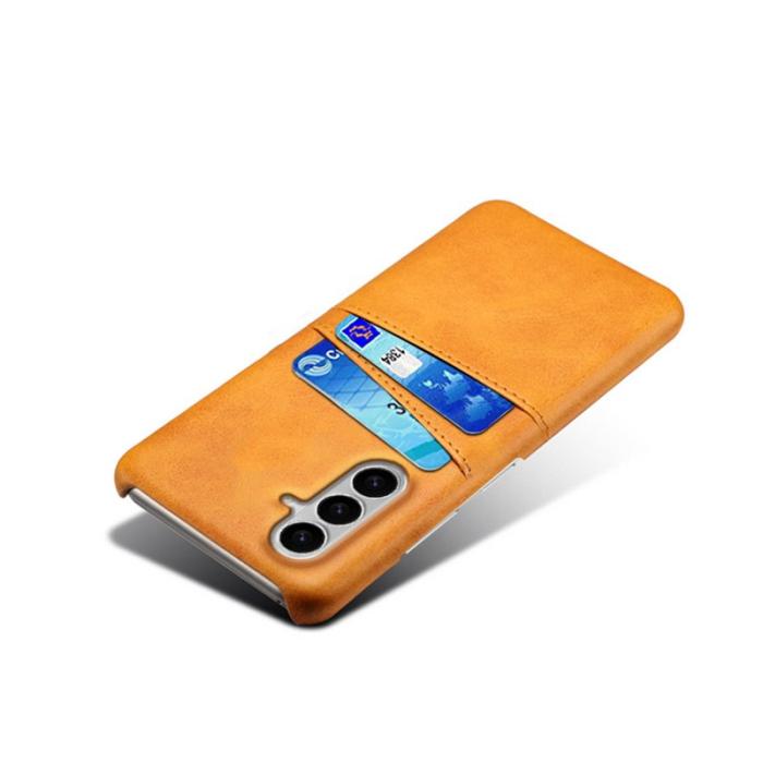 OEM - Mobilfodral för Samsung Galaxy S26 Plus Dubbel kortfack Konstläder - Orange