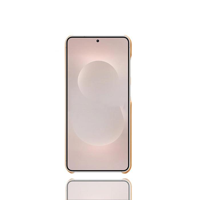 OEM - Mobilfodral för Samsung Galaxy S26 Plus Dubbel kortfack Konstläder - Orange