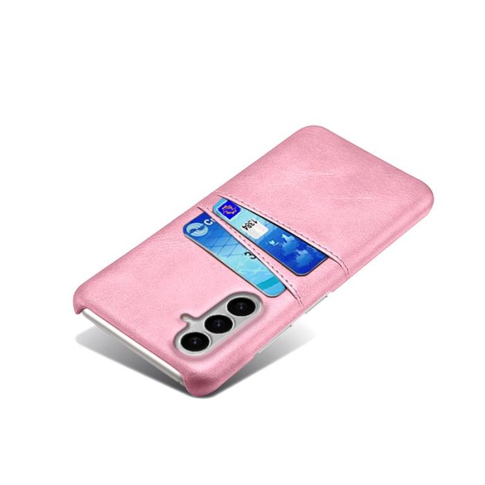 OEM - Mobilfodral för Samsung Galaxy S26 Plus Dubbel kortfack Konstläder - Roséguld