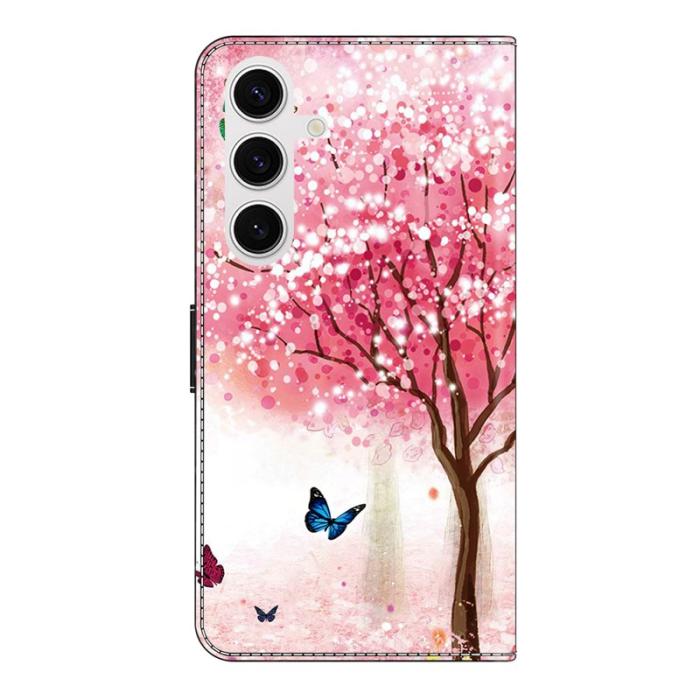 OEM - Plånboksfodral för Samsung Galaxy S26 Plus Fällbart Ställ - Kirsebärsblomma