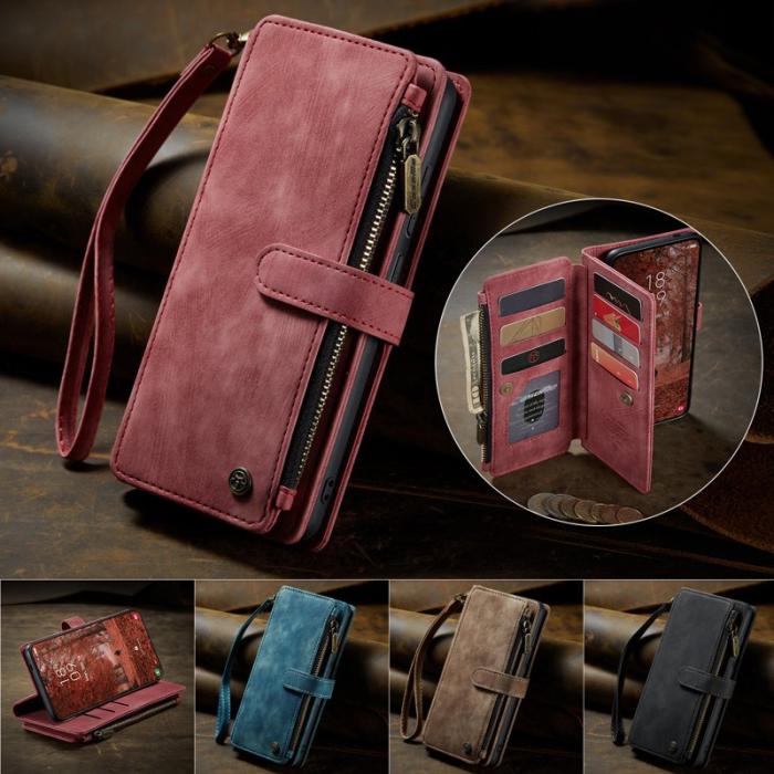 Caseme - CaseMe Mobilfodral för Samsung Galaxy S26 Plus Flera kortfack Konstläder - Röd