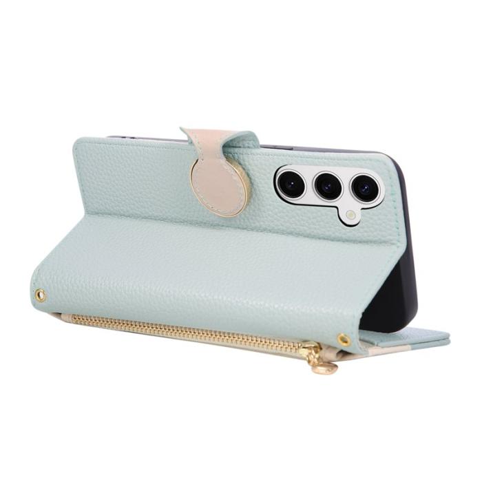 OEM - Plånboksfodral för Samsung Galaxy S26 Plus Fodral med dragkedja - Grön