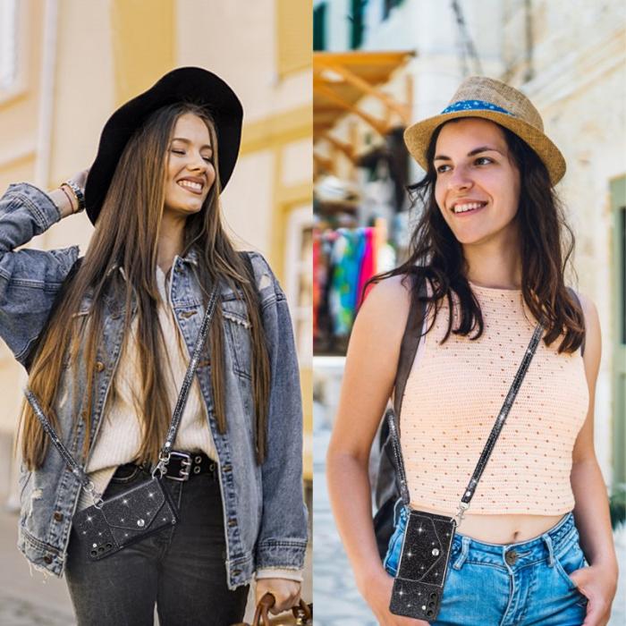 OEM - Mobilfodral för Samsung Galaxy S26 Plus Kickstand Kortfack Konstläder TPU Svart