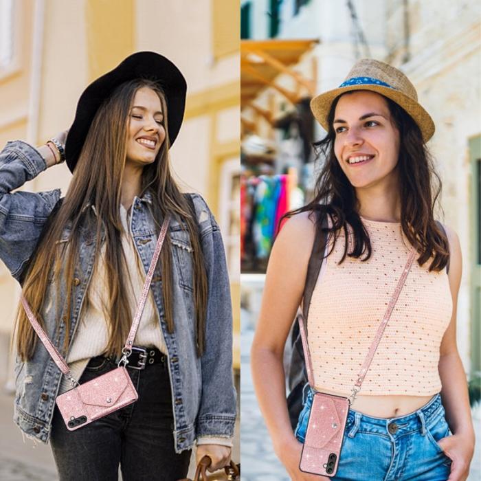 OEM - Mobilfodral för Samsung Galaxy S26 Plus Kickstand Kortfack PU - Rosa