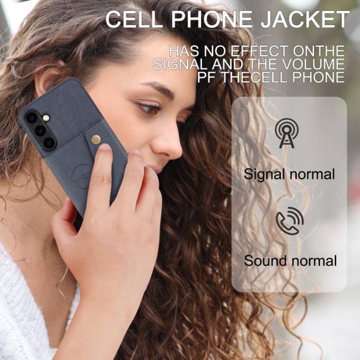 OEM - Mobilfodral för Samsung Galaxy S26 Plus Kickstand med kortfack - Blå