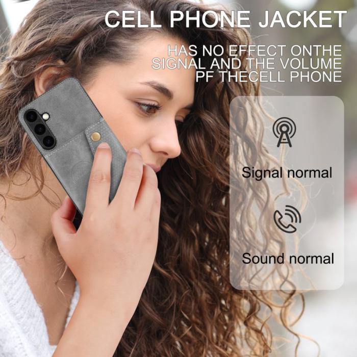 OEM - Mobilfodral för Samsung Galaxy S26 Plus Kickstand och kortfack - Grå