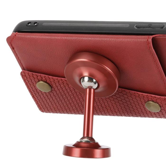 OEM - Mobilfodral för Samsung Galaxy S26 Plus Kickstand och kortfack - Röd