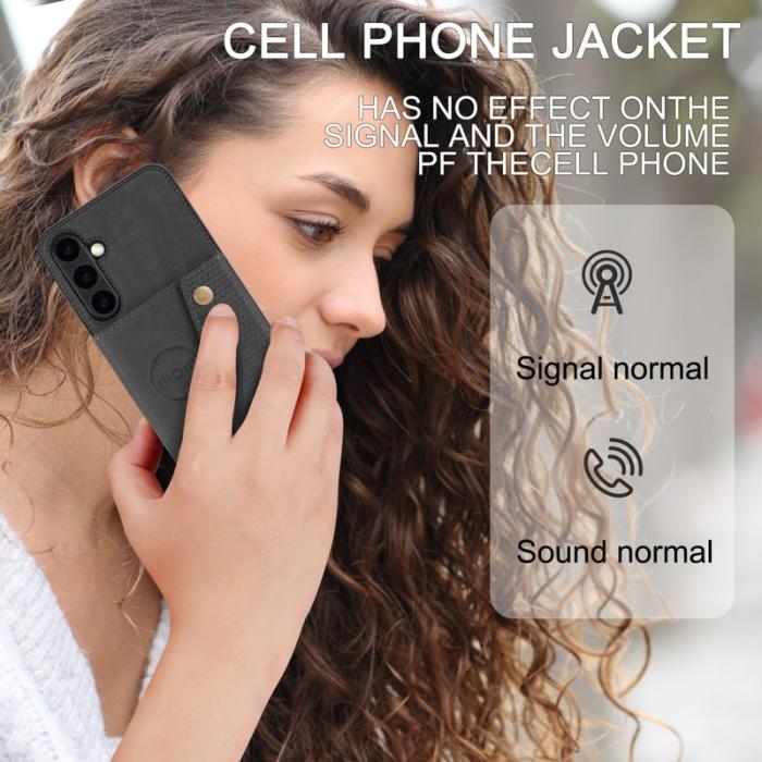 OEM - Mobilfodral för Samsung Galaxy S26 Plus Kickstand och kortfack - Svart