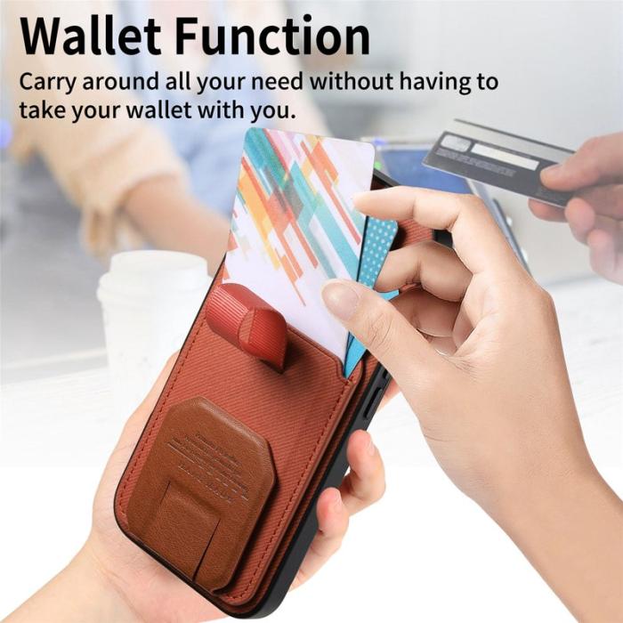 OEM - Mobilfodral för Samsung Galaxy S26 Plus Kickstand TKonstläder - Brun