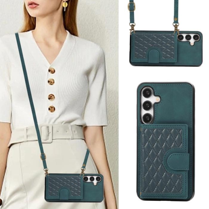 OEM - Mobilfodral för Samsung Galaxy S26 Plus Kickstand TPU + Konstläder - Grön