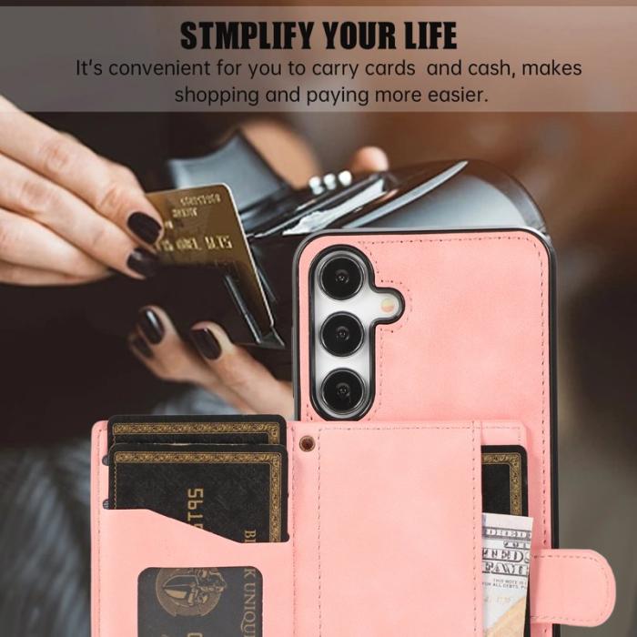 OEM - Mobilfodral för Samsung Galaxy S26 Plus Kickstand TPU + PU - Roséguld