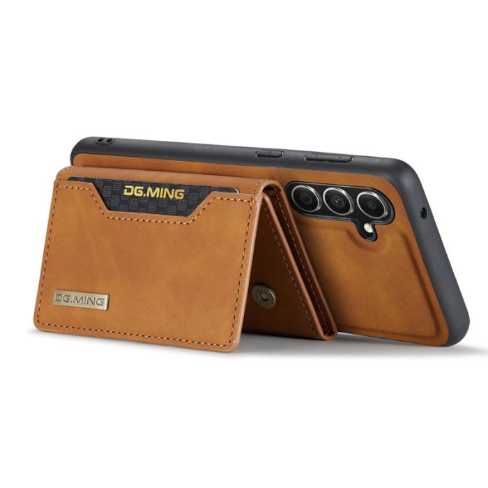 DG.MING - DG.Ming Mobilfodral för Samsung Galaxy S26 Plus Konstläder Fickor - Brun