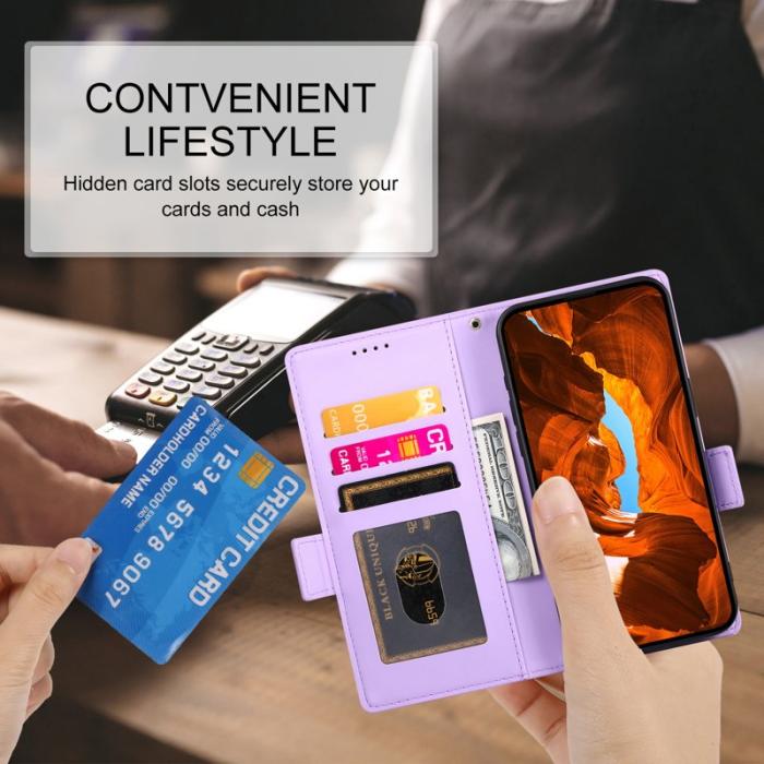 OEM - Plånboksfodral för Samsung Galaxy S26 Plus Konstläder Kickstand - Lila