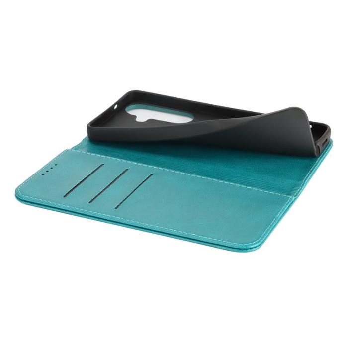 OEM - Mobilfodral för Samsung Galaxy S26 Plus Konstläder Magnetisk - Ljusblå