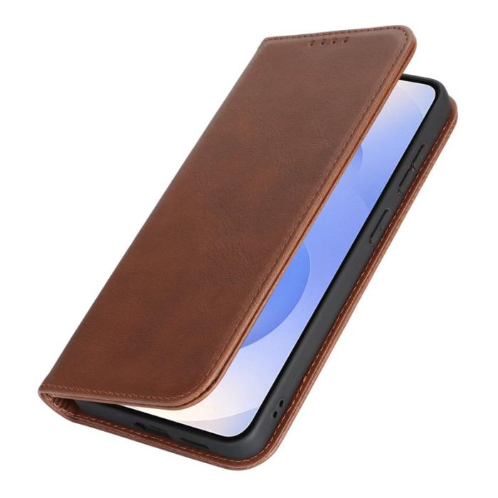 OEM - Mobilfodral för Samsung Galaxy S26 Plus Konstläder Magnetiskt - Mörkbrun