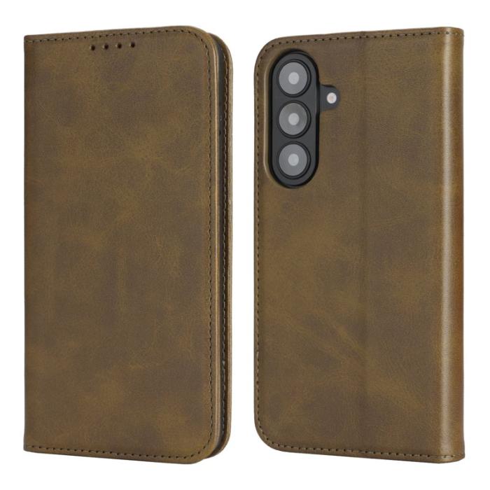 OEM - Mobilfodral för Samsung Galaxy S26 Plus Konstläder Magnetiskt - Mörkgrön