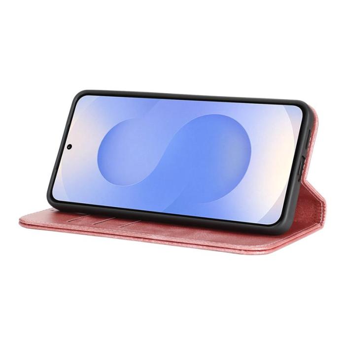 OEM - Mobilfodral för Samsung Galaxy S26 Plus Konstläder Magnetiskt - Roséguld