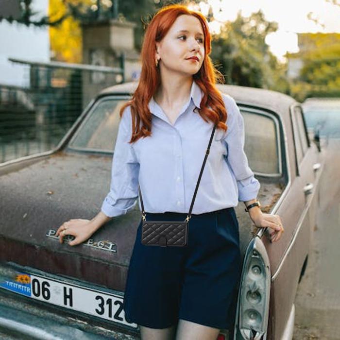 OEM - Plånboksfodral för Samsung Galaxy S26 Plus Konstläder med axelrem - Svart