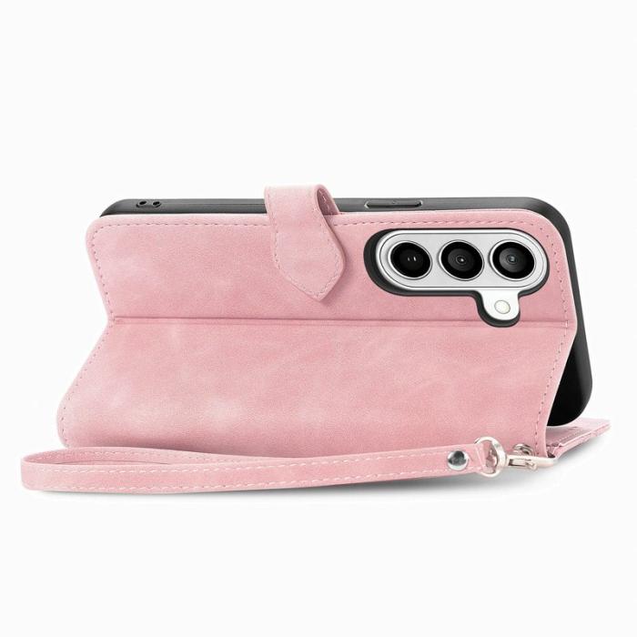 OEM - Plånboksfodral för Samsung Galaxy S26 Plus Konstläder med dragkedja - Rosa
