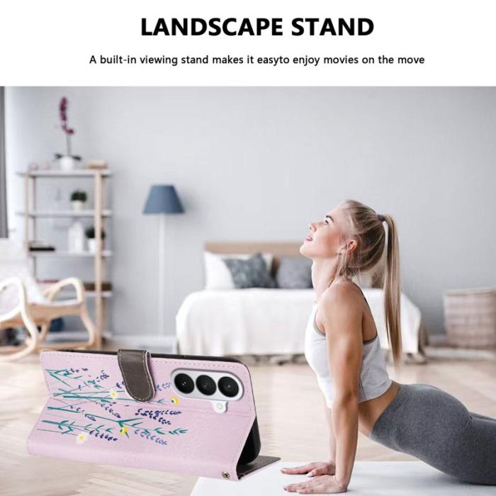 OEM - Plånboksfodral för Samsung Galaxy S26 Plus Konstläder med handledsrem - Lavendel