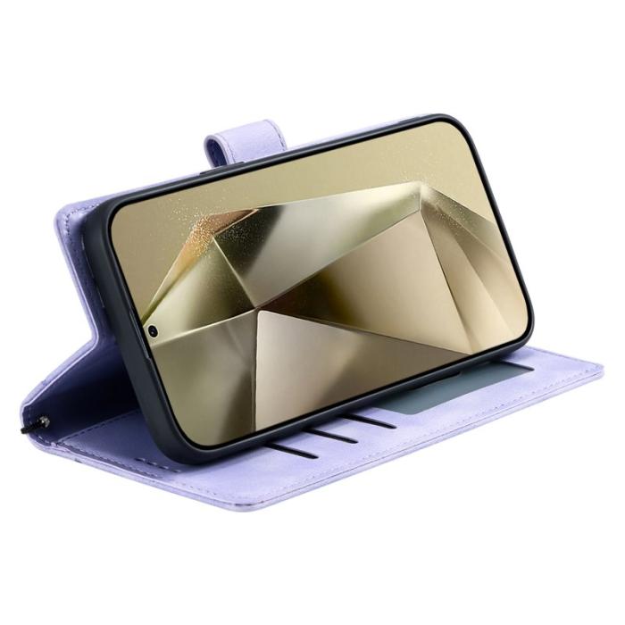 OEM - Plånboksfodral för Samsung Galaxy S26 Plus Konstläder med handtag - Lila