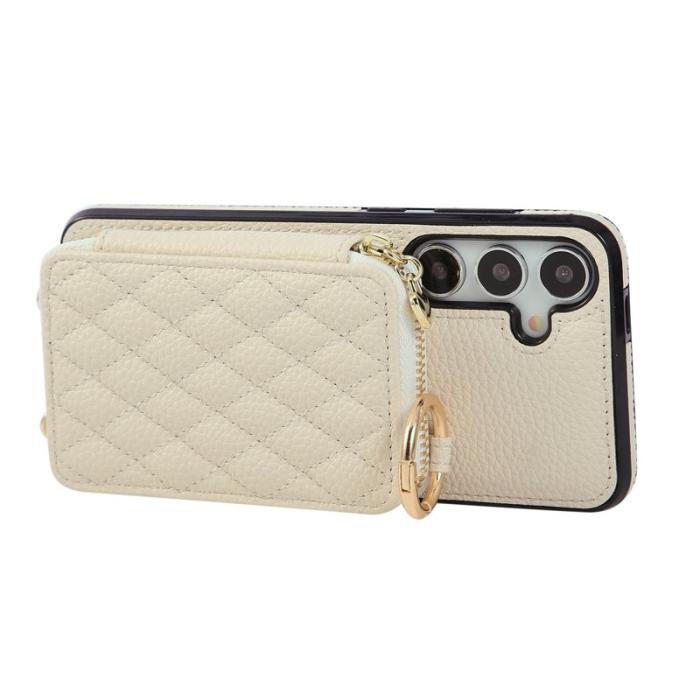 OEM - Mobilfodral för Samsung Galaxy S26 Plus Konstläder med kortfack - Beige