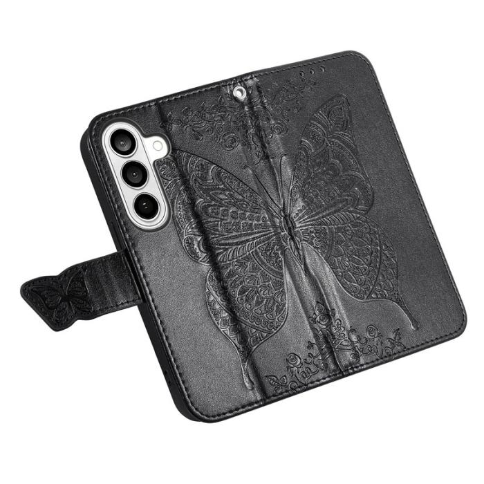 OEM - Plånboksfodral för Samsung Galaxy S26 Plus Konstläder med rem - Svart