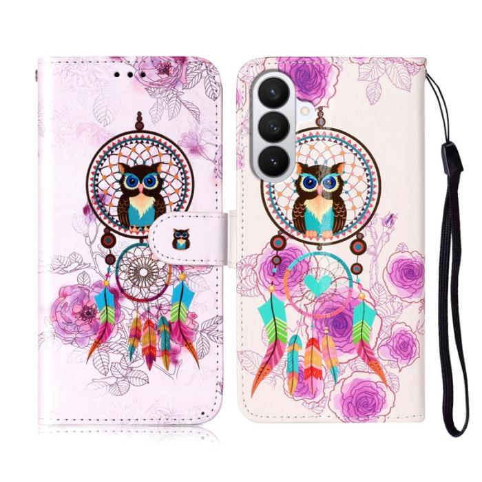 OEM - Plånboksfodral för Samsung Galaxy S26 Plus Konstläder med rem - Vindklang Uggla