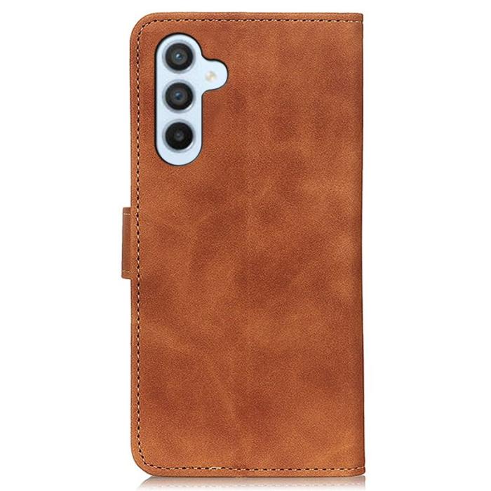 KHAZNEH - KHAZNEH Mobilfodral för Samsung Galaxy S26 Plus Konstläder Retro - Brun