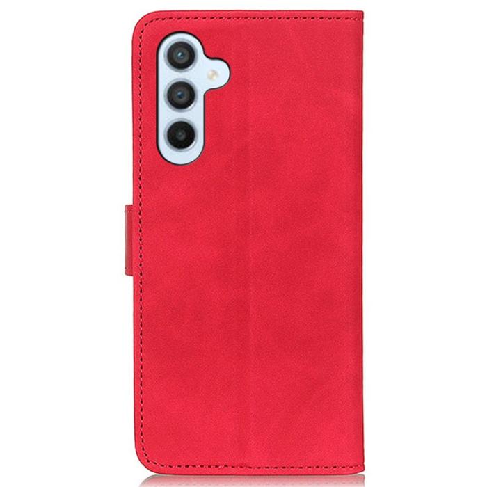 KHAZNEH - KHAZNEH Mobilfodral för Samsung Galaxy S26 Plus Konstläder Retro - Röd