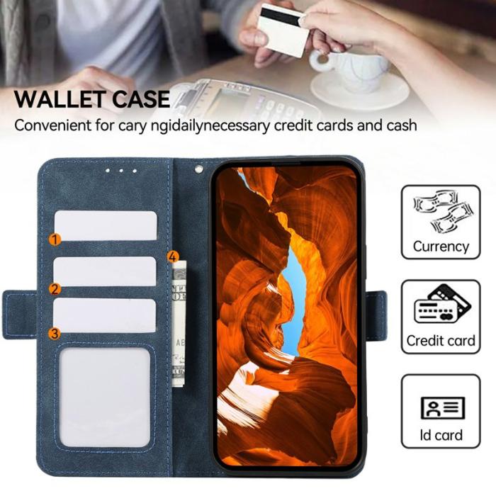 ABEEL - ABEEL Mobilfodral för Samsung Galaxy S26 Plus Konstläder Ställfunktion RFID Blå