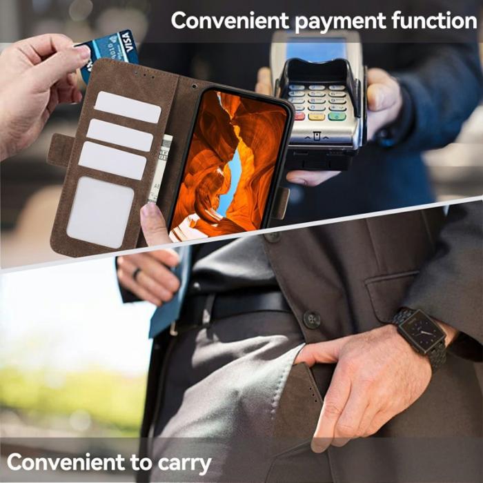 ABEEL - ABEEL Mobilfodral för Samsung Galaxy S26 Plus Konstläder Ställfunktion RFID Brun