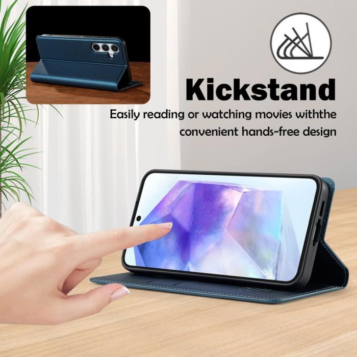 LC.imeeke - LC.IMEEKE Plånboksfodral för Samsung Galaxy S26 Plus Konstläder Stativ - Blå