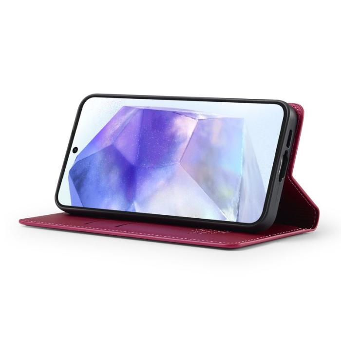 LC.imeeke - LC.IMEEKE Plånboksfodral för Samsung Galaxy S26 Plus Konstläder Stativ - Röd